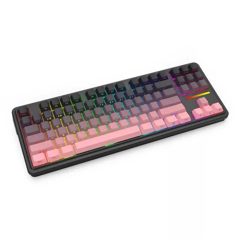 Mechanická klávesnica REDRAGON Antonium Pro K728SP-RGB-PRO — USB, RF Wireless, Bluetooth, čierna/ružová