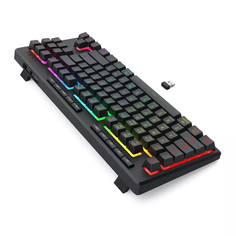 REDRAGON K516RGB-PRO SHIVA PRO 87 klávesnica USB RF Wireless Bluetooth čierna