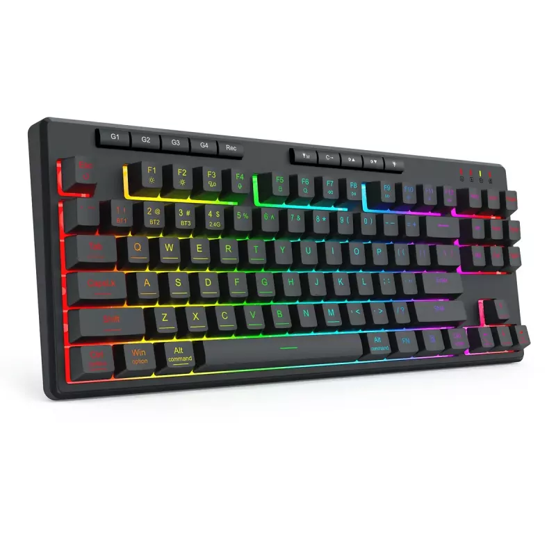 REDRAGON K516RGB-PRO SHIVA PRO 87 klávesnica USB RF Wireless Bluetooth čierna