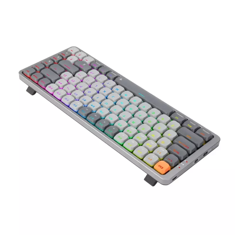 Mechanická klávesnica REDRAGON K652GG-RGB-PRO káblová bezdrôtová Bluetooth sivá