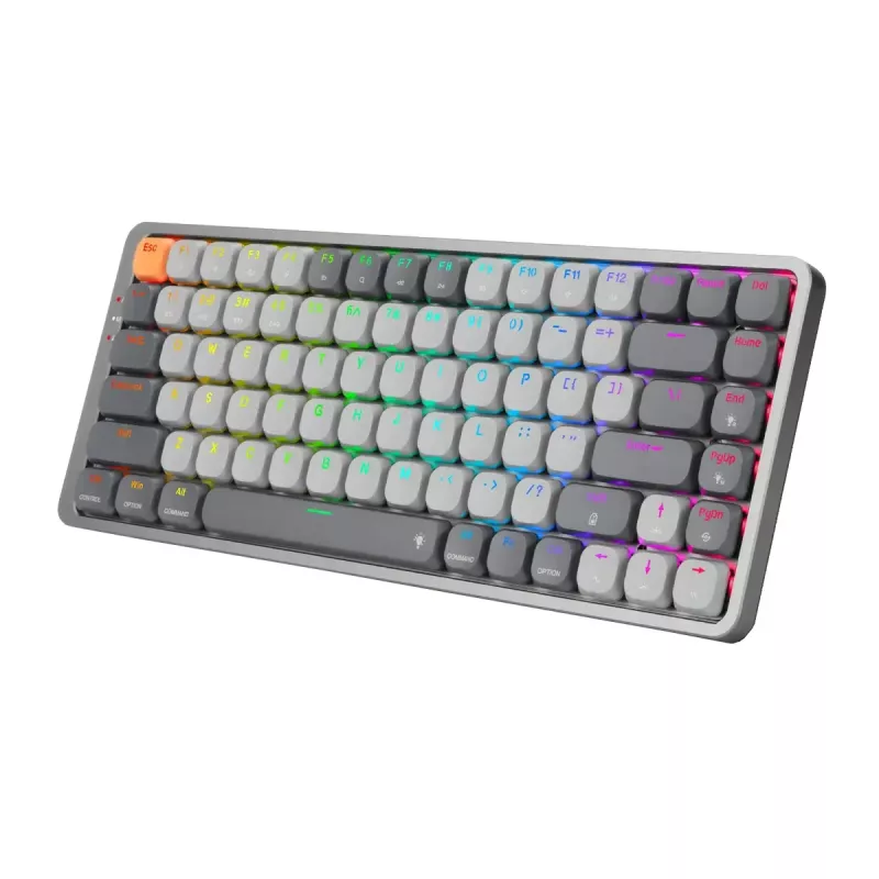 Mechanická klávesnica REDRAGON K652GG-RGB-PRO káblová bezdrôtová Bluetooth sivá