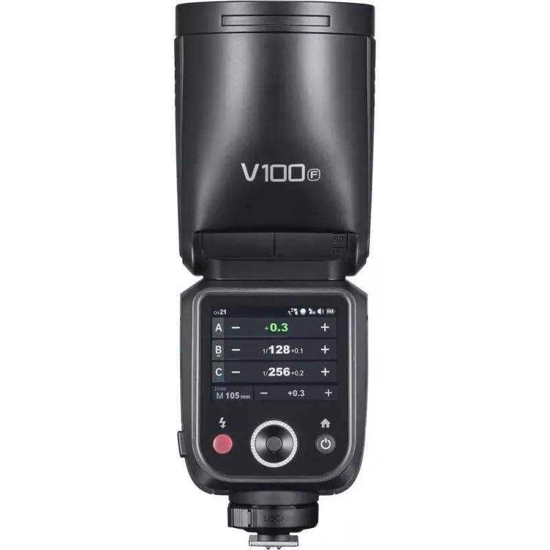 Blesk Godox V100-F pre Fujifilm — prenosný lithium-iónový nasúvací blesk