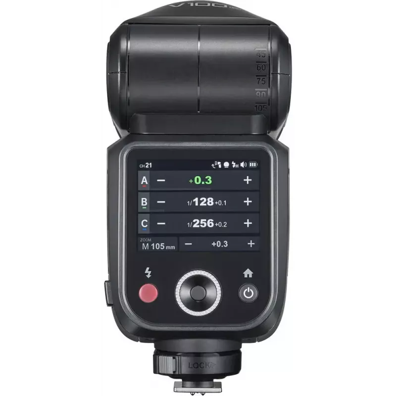 Blesk Godox V100-F pre Fujifilm — prenosný lithium-iónový nasúvací blesk