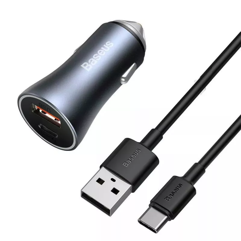 Auto nabíjačka Baseus TZCCJD-0G 40W tmavosivá — USB napájací zdroj do auta, 40W výstup