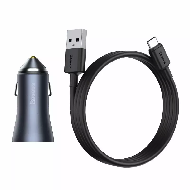 Auto nabíjačka Baseus TZCCJD-0G 40W tmavosivá — USB napájací zdroj do auta, 40W výstup