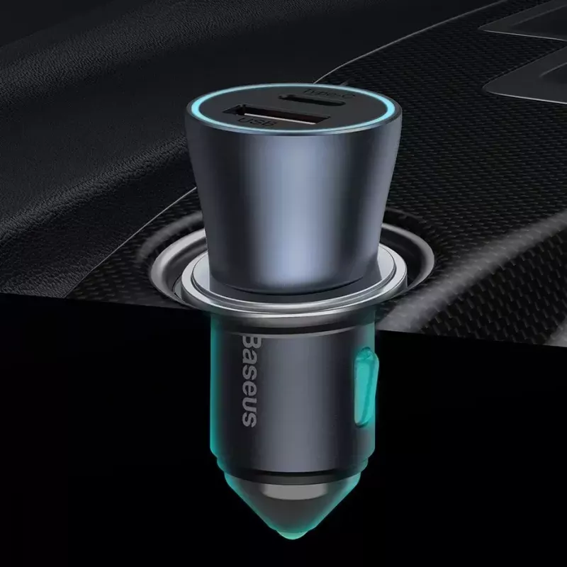 Auto nabíjačka Baseus TZCCJD-0G 40W tmavosivá — USB napájací zdroj do auta, 40W výstup