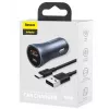 Auto nabíjačka Baseus TZCCJD-0G 40W tmavosivá — USB napájací zdroj do auta, 40W výstup