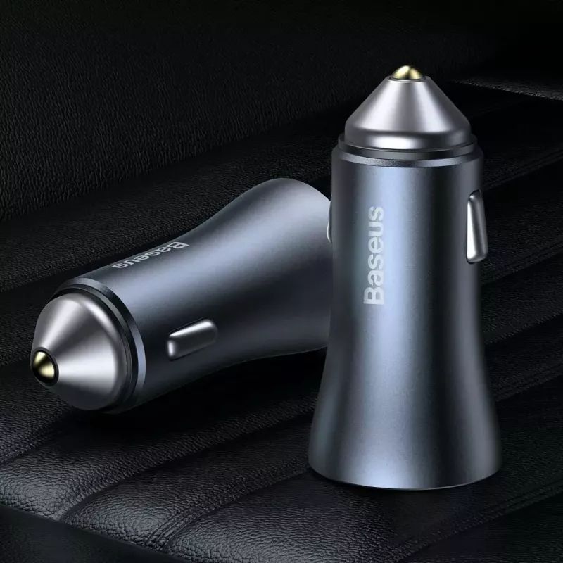 Auto nabíjačka Baseus TZCCJD-0G 40W tmavosivá — USB napájací zdroj do auta, 40W výstup