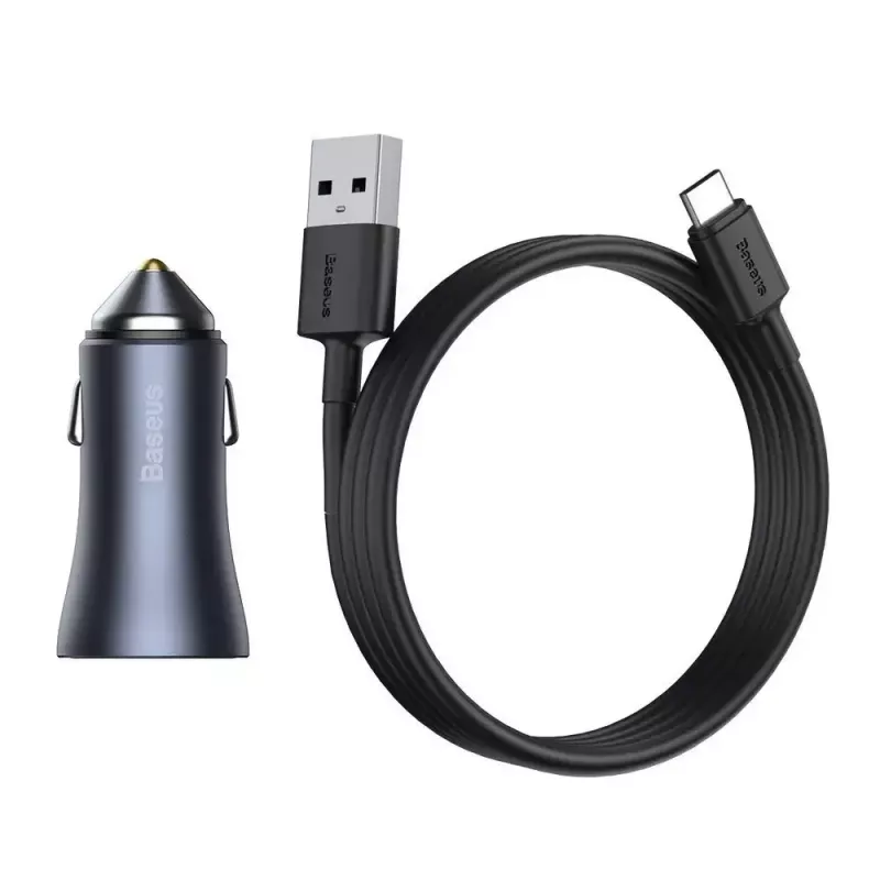 Auto nabíjačka Baseus TZCCJD-0G 40W tmavosivá — USB napájací zdroj do auta, 40W výstup