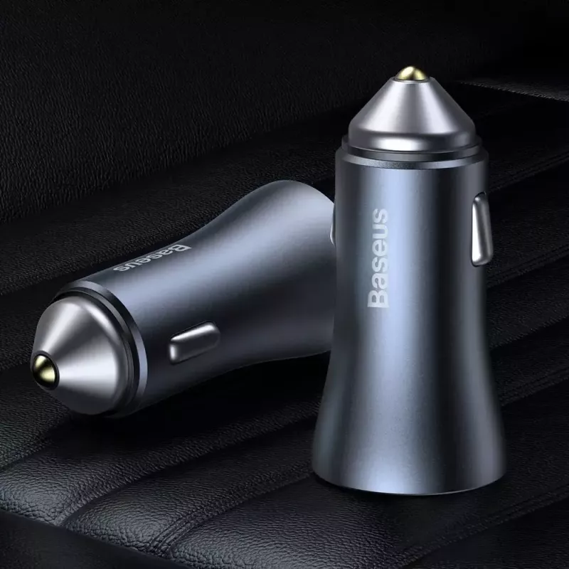 Auto nabíjačka Baseus TZCCJD-0G 40W tmavosivá — USB napájací zdroj do auta, 40W výstup
