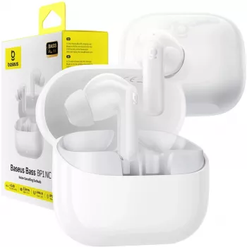 In-Ear TWS slúchadlá Baseus Bass BP1 NC – aktívne potlačenie hluku, biela