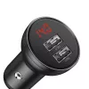 Auto USB nabíjačka Baseus AB2XUSBAKBK — 2× USB 2.0, 4,8 A, napájanie cez zapaľovač, čierna/sivá