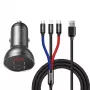 Auto USB nabíjačka Baseus AB2XUSBAKBK — 2× USB 2.0, 4,8 A, napájanie cez zapaľovač, čierna/sivá