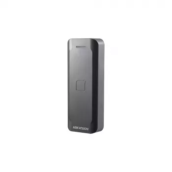 Čítačka prístupu Hikvision DS-K1802E, čierna, DC 0–12 V, max. 0,15 A, 115,9×43,3×17 mm