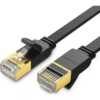Ethernet kábel UGREEN NW106 Cat.7 STP RJ45 plochý 3 m (čierna)