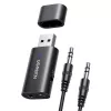 UGREEN Bluetooth audio adaptér UGR1207BLK Bluetooth 5.1 s 3,5-mm AUX výstupom