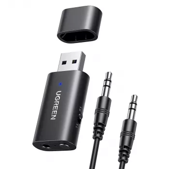 UGREEN Bluetooth audio adaptér UGR1207BLK Bluetooth 5.1 s 3,5-mm AUX výstupom
