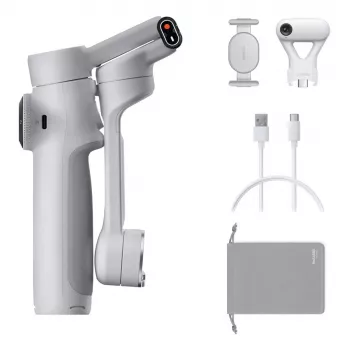 Gimbal Insta360 Flow 2 Standard Bundle — 3-osový stabilizátor pre smartfón, skladací, 1100-mAh batéria, Stone Gray