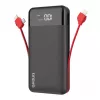 Powerbank Dudao K1Pro 20000 mAh 15 W so 4 integrovanými káblami, čierna