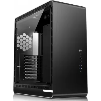 Jonsbo UMX6 Midi-Tower PC skriňa, bočnica z tvrdeného skla, čierna