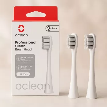 Náhradné hlavice na zubnú kefku OCLEAN P1C10 sivá, 2 ks