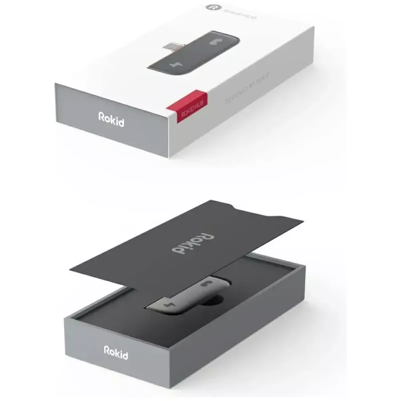USB-C adaptér Rokid UNB23010 – 2x USB-C porty, čierny