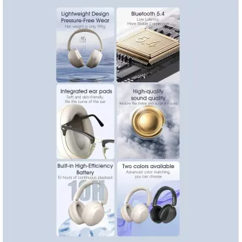 On-ear bezdrôtové slúchadlá Dudao X22 Max Bluetooth 5.4 ANC čierne