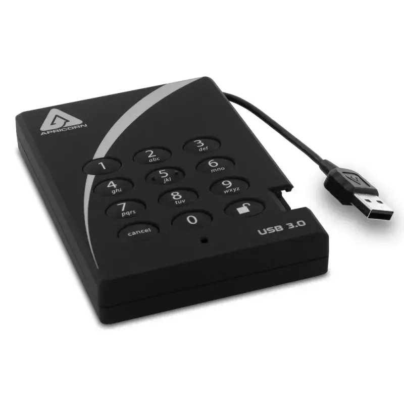 Externý pevný disk Apricorn 2TB USB 3.2 Gen 1 Aegis Padlock
