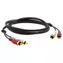 Audio kábel Kramer Electronics C-2RAM/2RAM-3 0,9 m 2xRCA čierny