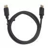 DisplayPort kábel DELTACO DP-1020D-FLEX 2 m, DisplayPort na DisplayPort, konektor samec–konektor samec, čierny