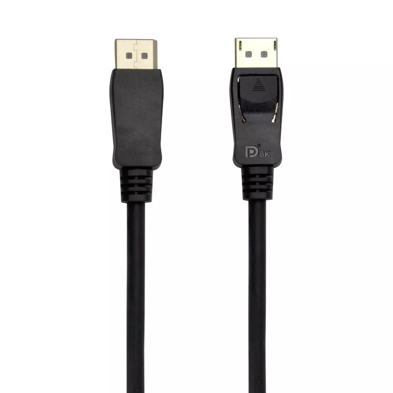 DisplayPort kábel DELTACO DP-1020D-FLEX 2 m, DisplayPort na DisplayPort, konektor samec–konektor samec, čierny