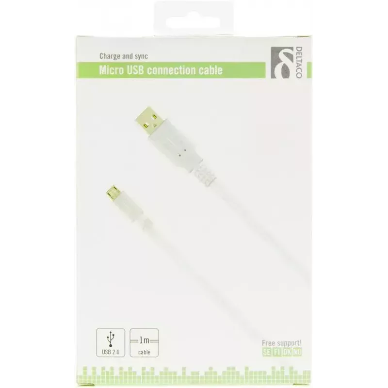 USB kábel Deltaco MICRO-100