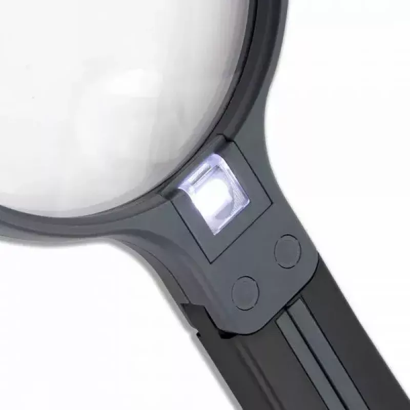Lupa Carson Split Handle HF-11 — ručná lupa 3,5×, čierna/priehľadná, batéria AAA