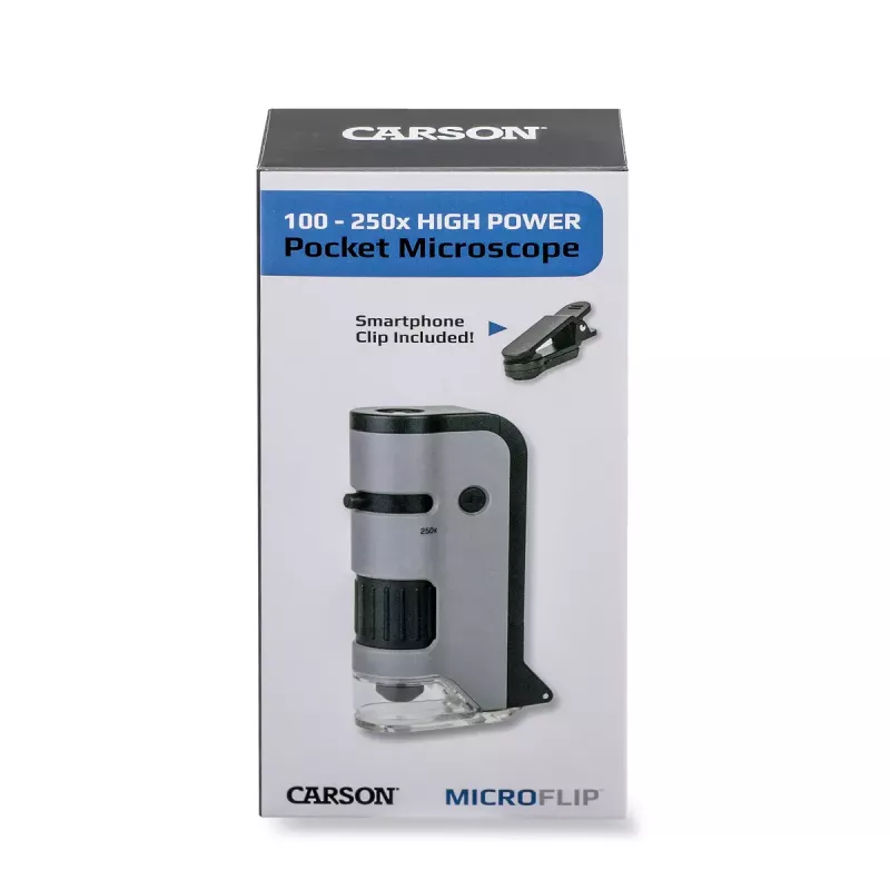 Digitálny mikroskop Carson MICROFLIP 250x čierna nehrdzavejúca oceľ