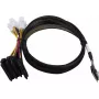 SAS kábel MICROCHIP 2305300-R SlimSAS ×8 (SFF-8654) na 2× 4SFF-8639 (U.3) 0,8 m čierny