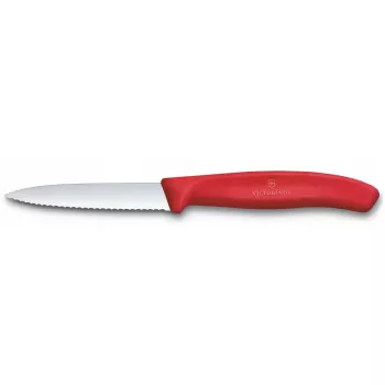 Kuchynský nôž Victorinox Swiss Classic 8 cm nôž na zeleninu červený – 8 cm čepeľ, plastová rukoväť
