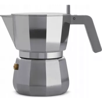 Espresso moka kanvica ALESSI DC06/3 strieborná – kanvica na sporák s objemom 3 šálok
