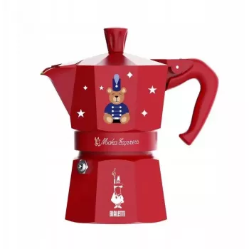 Moka kanvica BIALETTI Moka Express 3 šálky (150 ml) červená espresovač na sporák