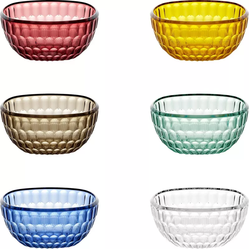 Servírovacie misy Guzzini VANITY sada 6 kusov, sortované farby, 12 cm