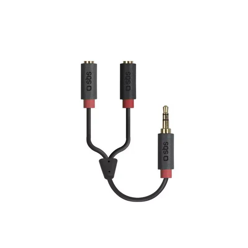 Audio stereo kábel SBS Audio 3,5 mm jack s rozbočovačom