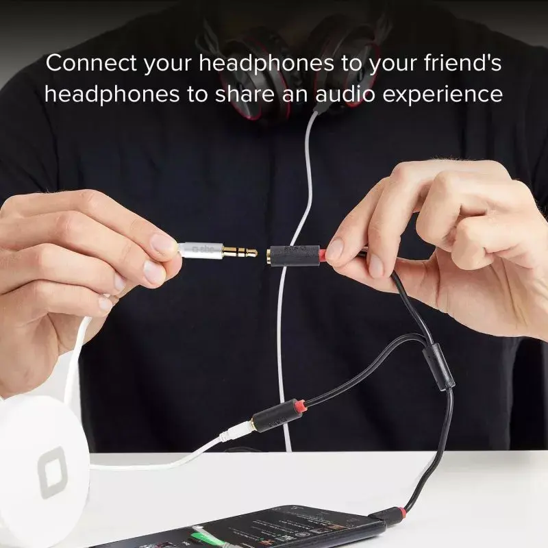 Audio stereo kábel SBS Audio 3,5 mm jack s rozbočovačom