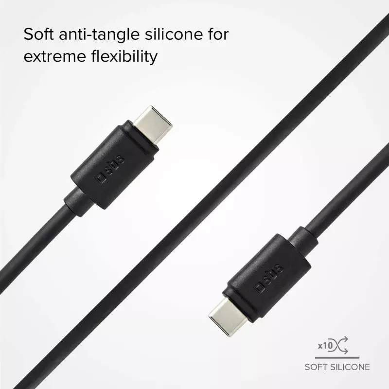 Dátový a nabíjací kábel SBS TECABLETCC31K USB C 1,5 m USB 3.2 Gen 1
