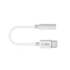 Mobilný kábel SBS TEINTJACKTYCFMW biely 0,09 m 3,5 mm USB-C
