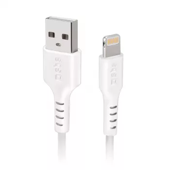 Kábel Lightning SBS TECABLEUSBIP5389W 3 m biela USB A