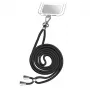 Šnúrka na mobil na krk SBS TEUNILACEK – čierna textilná, jednodielna