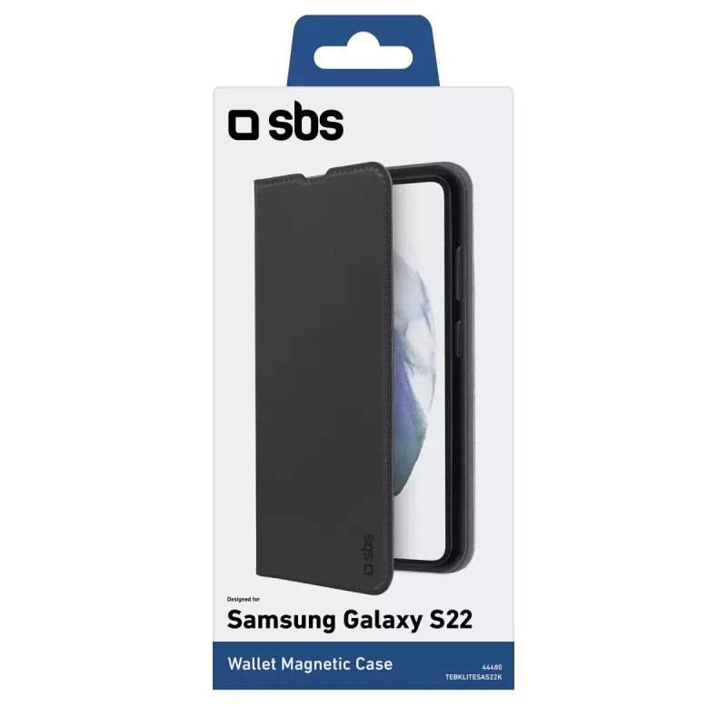 Puzdro peňaženka SBS Galaxy S22+ 16,8 cm čierna 2 priehradky na karty