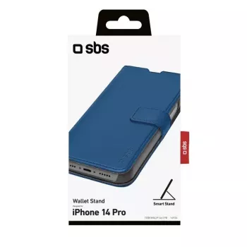 Puzdro peňaženka SBS TEBKWALIP1461PB pre iPhone 14 Pro 15,5 cm modrá