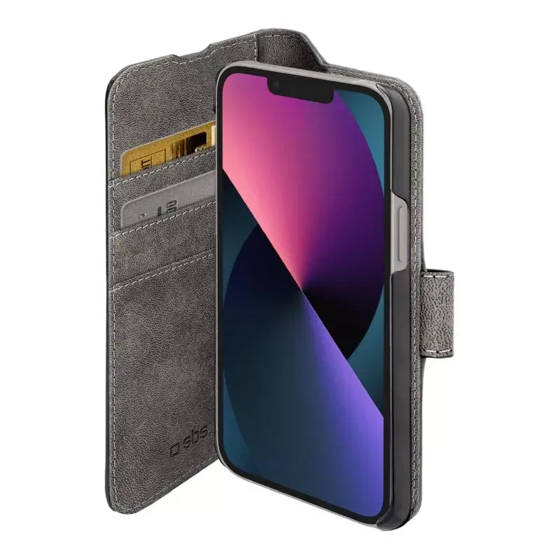 Puzdro peňaženka SBS TEBKWALIP1467K pre iPhone 14 Plus 17 cm čierna