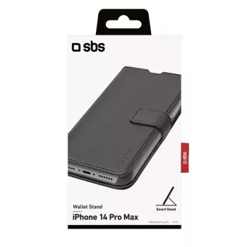 Puzdro peňaženka SBS TEBKWALIP1467PK pre iPhone 14 Pro Max 17 cm čierna