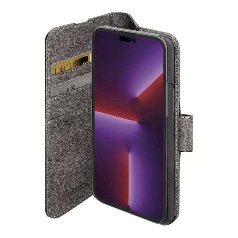 Puzdro peňaženka SBS TEBKWALIP1467PK pre iPhone 14 Pro Max 17 cm čierna